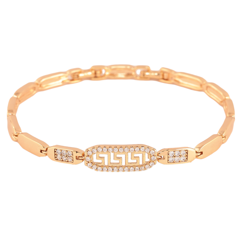 Браслет Xuping колір Позолота 18K "Візерунок з кристалами" розмір з дод. замком 17,19см х 4-7мм фото №6 Браслет Xuping колір Позолота 18K "Візерунок з кристалами" розмір з дод. замком 17,19см х 4-7мм фото №6