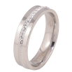 Кольцо Xuping TTM Stainless Steel цвет Родий "Дорожка кристаллов" шир. 5мм фото №2 Кольцо Xuping TTM Stainless Steel цвет Родий "Дорожка кристаллов" шир. 5мм фото №2