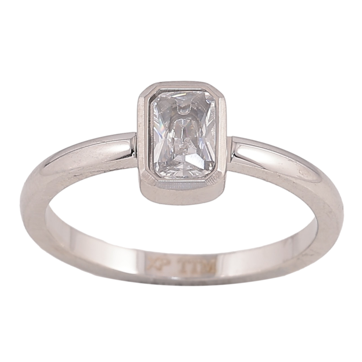 Кольцо Xuping TTM Stainless Steel цвет Родий "Кристалл" фото №9 Кольцо Xuping TTM Stainless Steel цвет Родий "Кристалл" фото №9