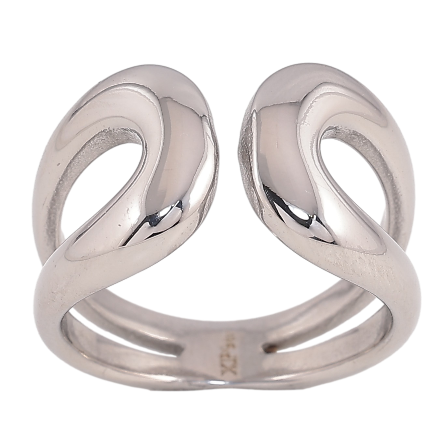Кольцо Xuping TTM Stainless Steel цвет Родий "Декоративный узор" фото №1 Кольцо Xuping TTM Stainless Steel цвет Родий "Декоративный узор" фото №1