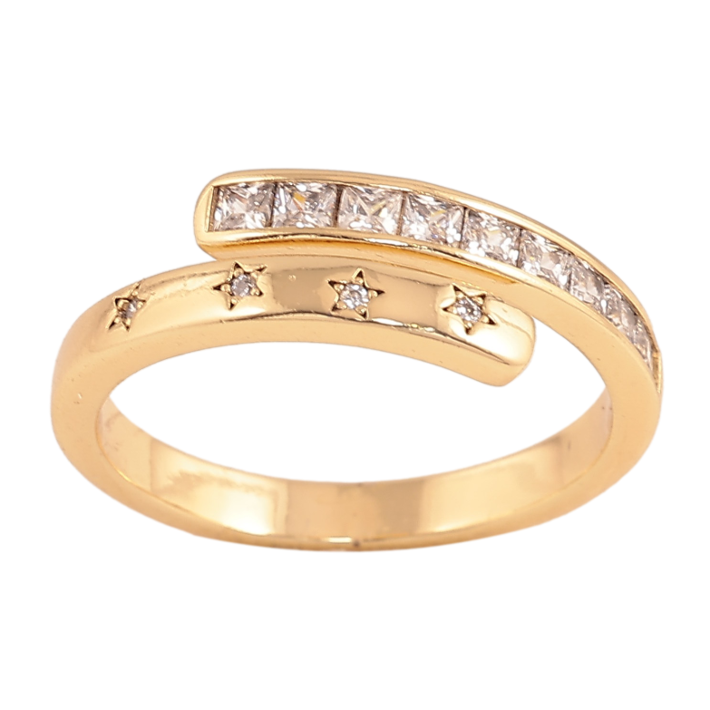 Кольцо Xuping цвет Позолота 14K "Узор с кристаллами" фото №1 Кольцо Xuping цвет Позолота 14K "Узор с кристаллами" фото №1