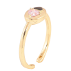 Кольцо Xuping цвет Позолота 14K "Розовое и черное сердечки" фото №2 Кольцо Xuping цвет Позолота 14K "Розовое и черное сердечки" фото №2