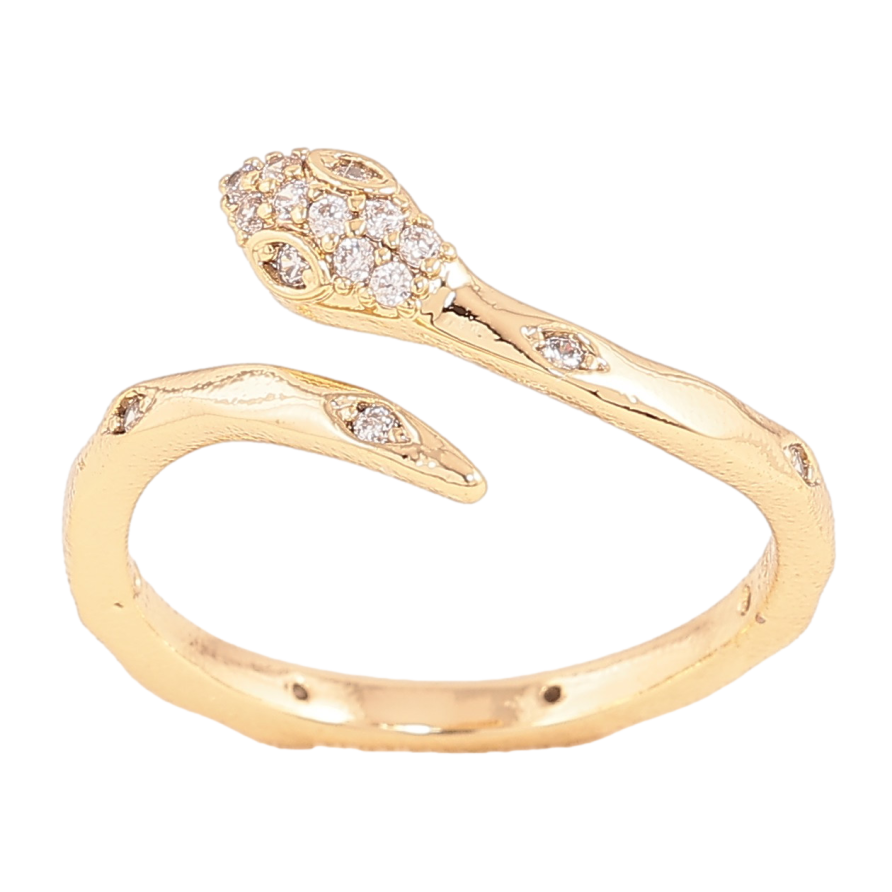 Каблучка Xuping колір Позолота 14K "Змія" фото №1 Каблучка Xuping колір Позолота 14K "Змія" фото №1