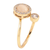 Кольцо Xuping цвет Позолота 14K "Спинер с кристаллами и "Кошачим глазом" фото №2 Кольцо Xuping цвет Позолота 14K "Спинер с кристаллами и "Кошачим глазом" фото №2
