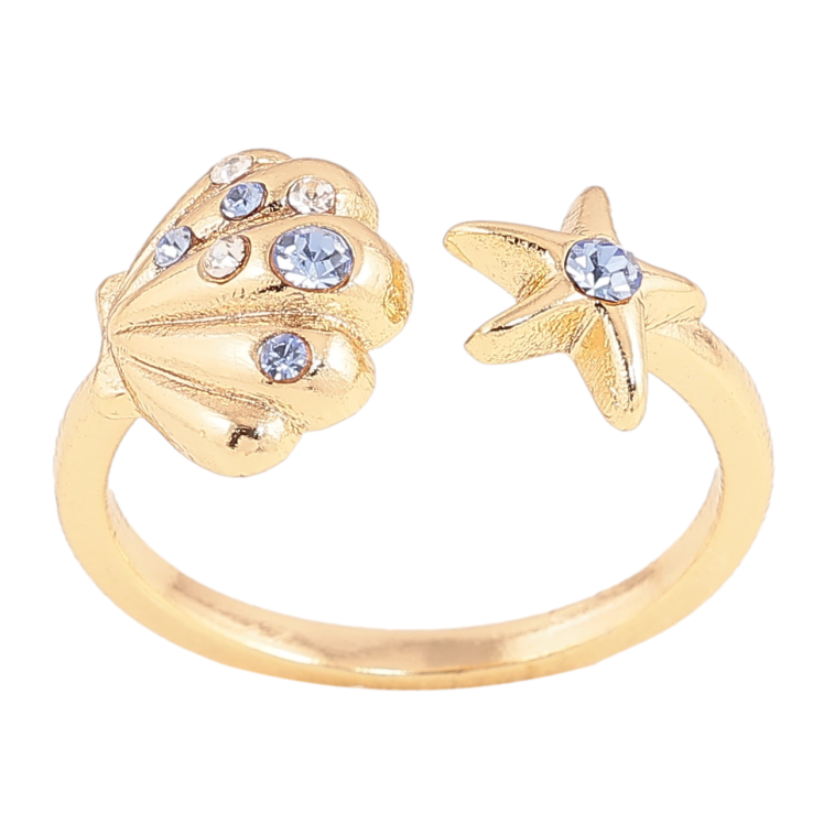 Кольцо Xuping цвет Позолота 14K "Ракушка с звездой" фото №22