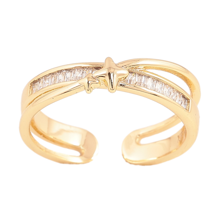 Кольцо Xuping цвет Позолота 14K "Узор с кристаллами" фото №19