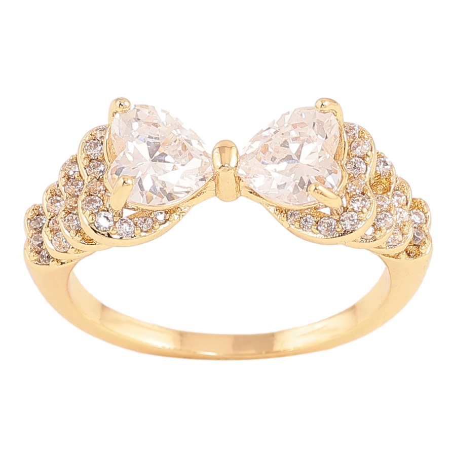 Кольцо Xuping цвет Позолота 14K "Кристальный бант" фото №1