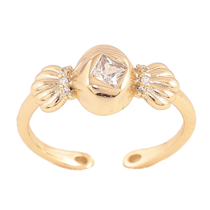 Кольцо Xuping цвет Позолота 14K "Узор с кристаллами" фото №12