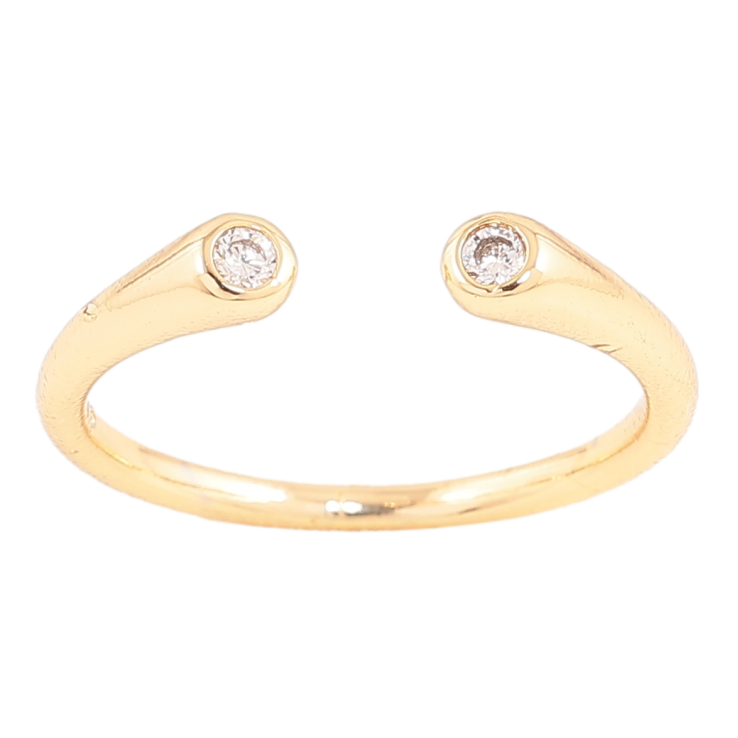 Кольцо Xuping цвет Позолота 14K "Два кристалла" фото №14 Кольцо Xuping цвет Позолота 14K "Два кристалла" фото №14
