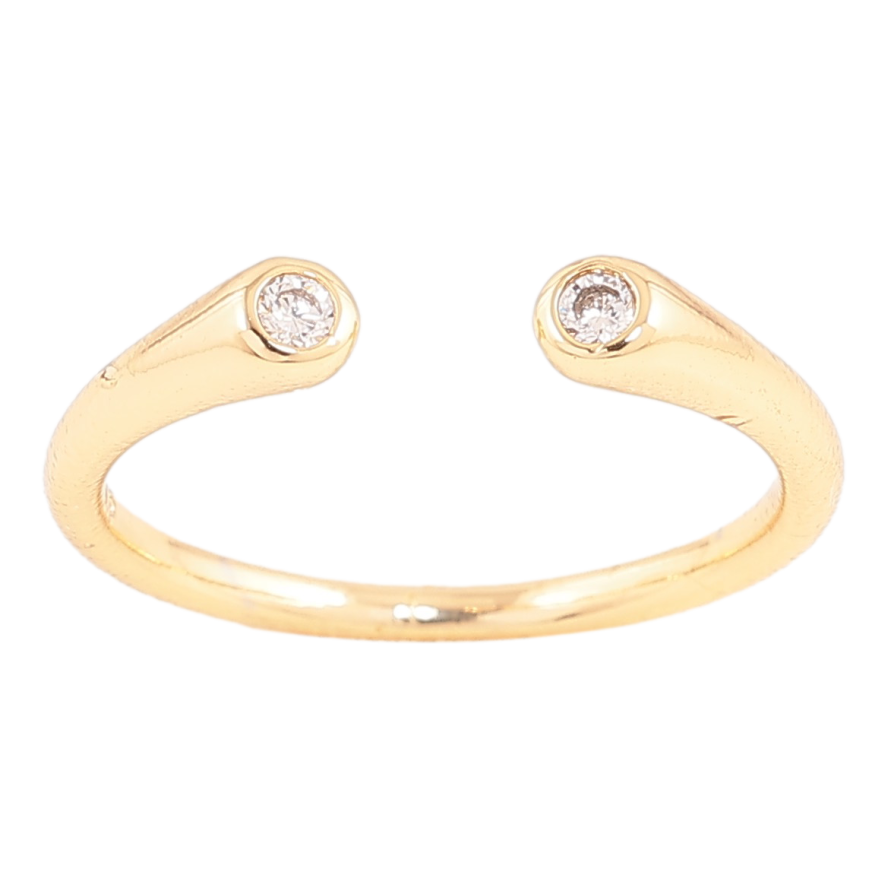 Кольцо Xuping цвет Позолота 14K "Два кристалла" фото №1