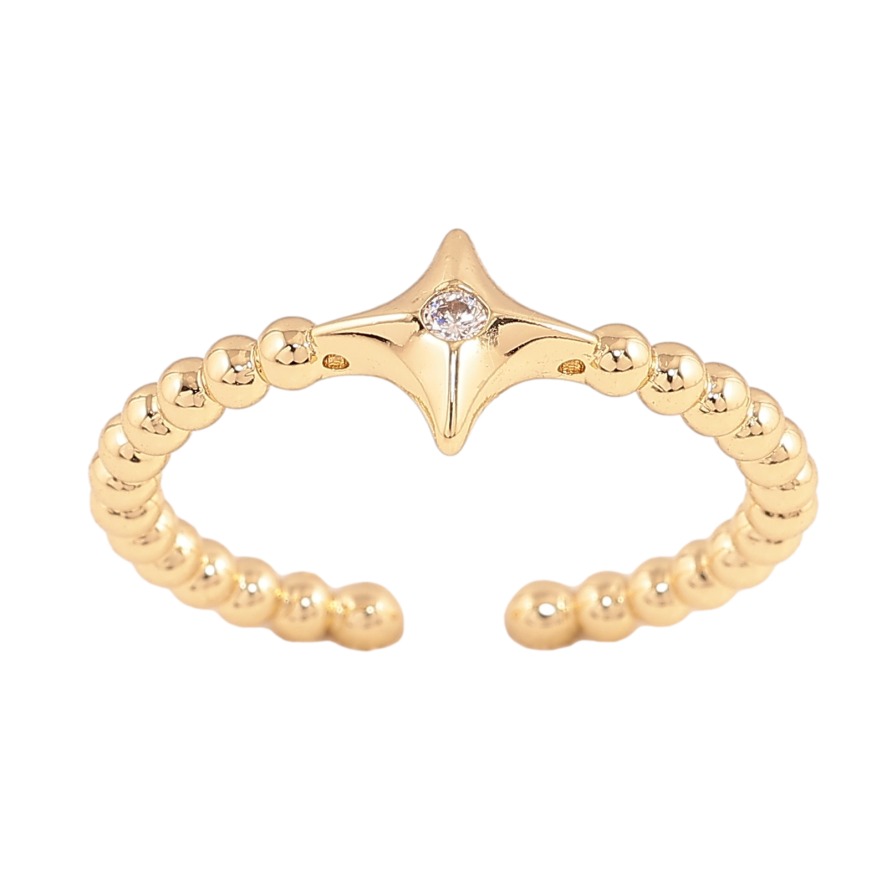 Каблучка Xuping колір Позолота 14K "Зірка з кристалом" фото №1 Каблучка Xuping колір Позолота 14K "Зірка з кристалом" фото №1
