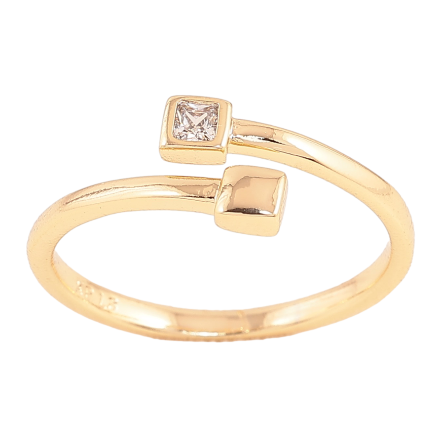 Кольцо Xuping цвет Позолота 14K "Узор с кристаллами" фото №1 Кольцо Xuping цвет Позолота 14K "Узор с кристаллами" фото №1