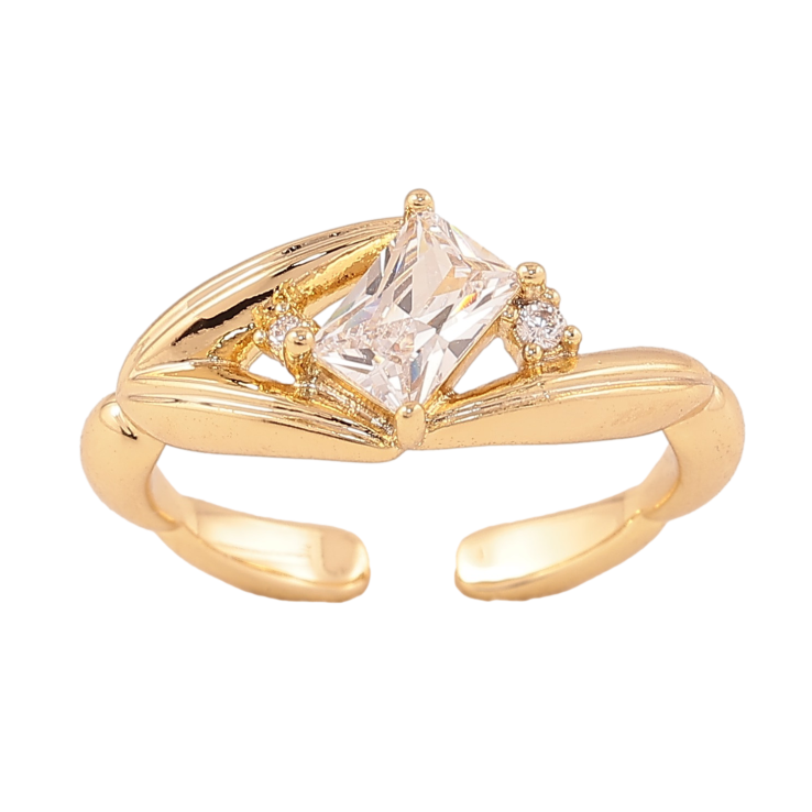 Кольцо Xuping цвет Позолота 14K "Узор с кристаллами" фото №9