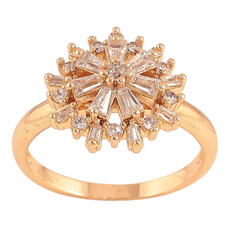 Каблучка Xuping колір Позолота 18K "Кристальна сніжинка" фото №7 Каблучка Xuping колір Позолота 18K "Кристальна сніжинка" фото №7