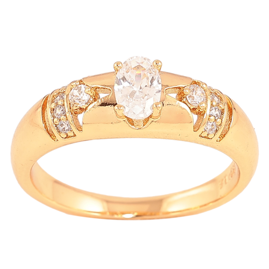 Кольцо Xuping цвет Позолота 18K "Узор с кристаллами" фото №1 Кольцо Xuping цвет Позолота 18K "Узор с кристаллами" фото №1