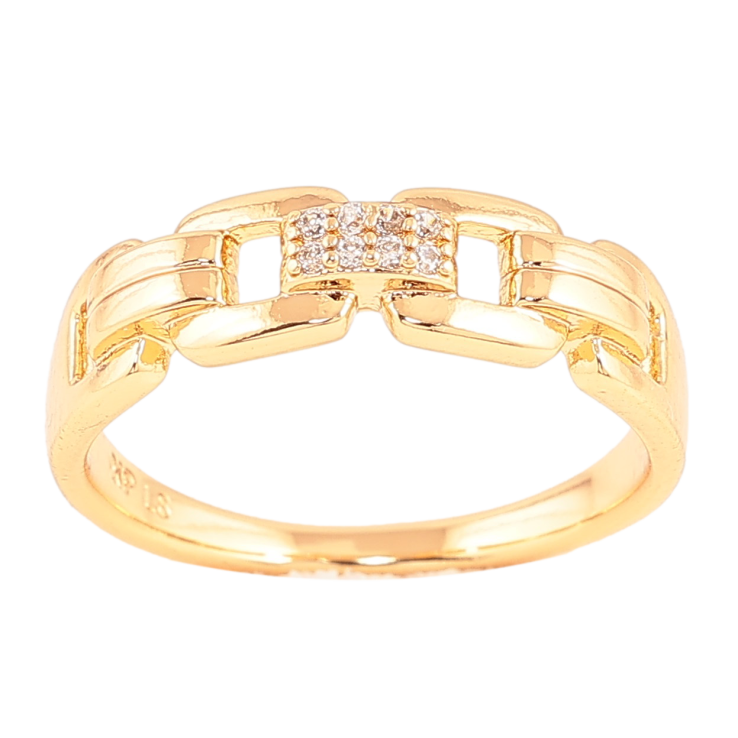 Кольцо Xuping цвет Позолота 18K "Узор с кристаллами" фото №14
