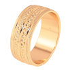 Кольцо Xuping цвет Позолота 18K "Обручальное с узором" шир. 8мм фото №2 Кольцо Xuping цвет Позолота 18K "Обручальное с узором" шир. 8мм фото №2