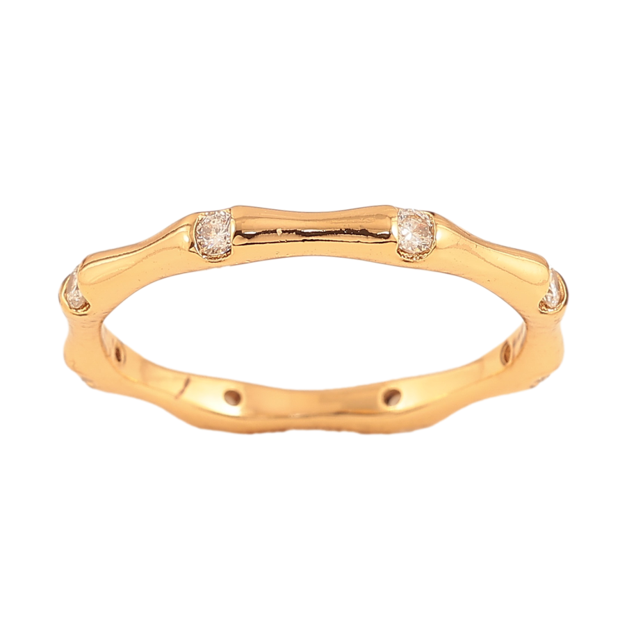 Каблучка Xuping колір Позолота 18K "Візерунок з кристалами" фото №1