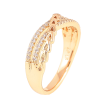 Кольцо Xuping цвет Позолота 18K "Узор с дорожками кристаллов кристаллов" фото №2