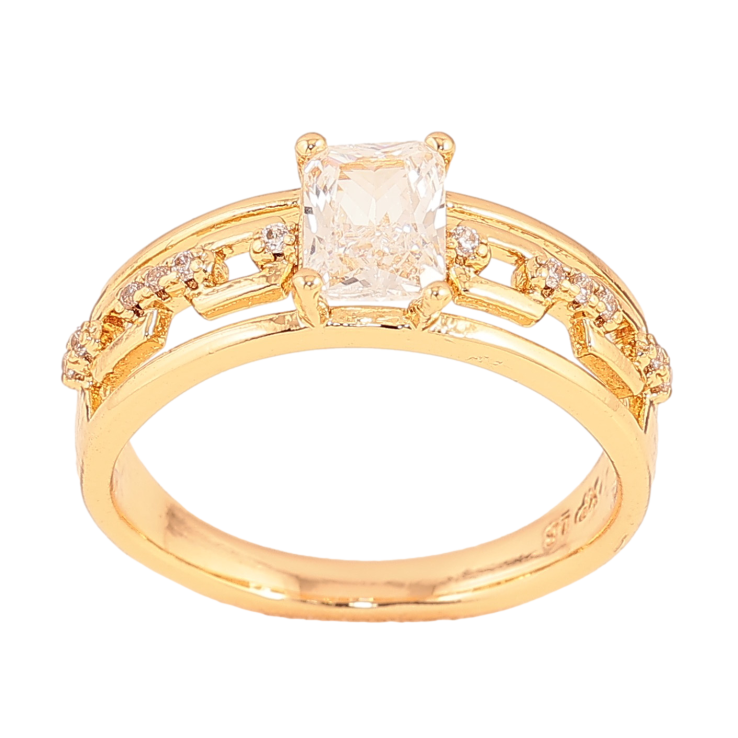 Кольцо Xuping цвет Позолота 18K "Узор с кристаллами" фото №20 Кольцо Xuping цвет Позолота 18K "Узор с кристаллами" фото №20