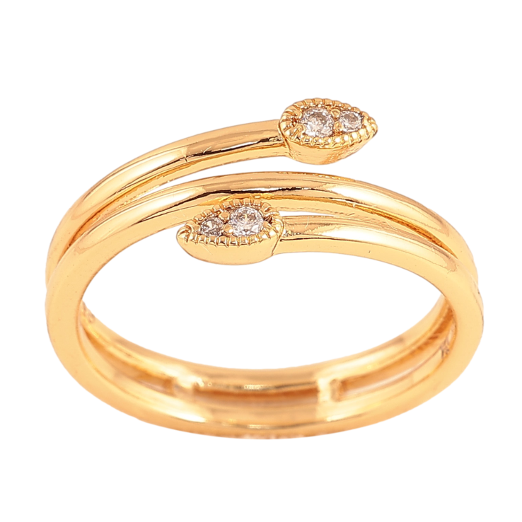 Кольцо Xuping цвет Позолота 18K "Узор с кристаллами" фото №4 Кольцо Xuping цвет Позолота 18K "Узор с кристаллами" фото №4