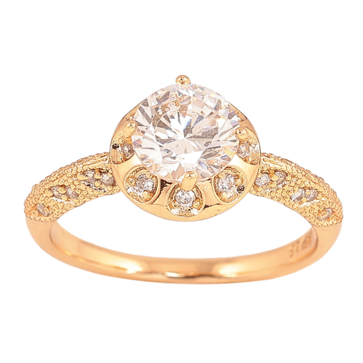 Каблучка Xuping колір Позолота 18K "Інкрустація кристалами" фото №3 Каблучка Xuping колір Позолота 18K "Інкрустація кристалами" фото №3
