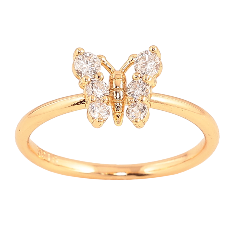 Каблучка Xuping колір Позолота 18K "Кристальний метелик" фото №23 Каблучка Xuping колір Позолота 18K "Кристальний метелик" фото №23