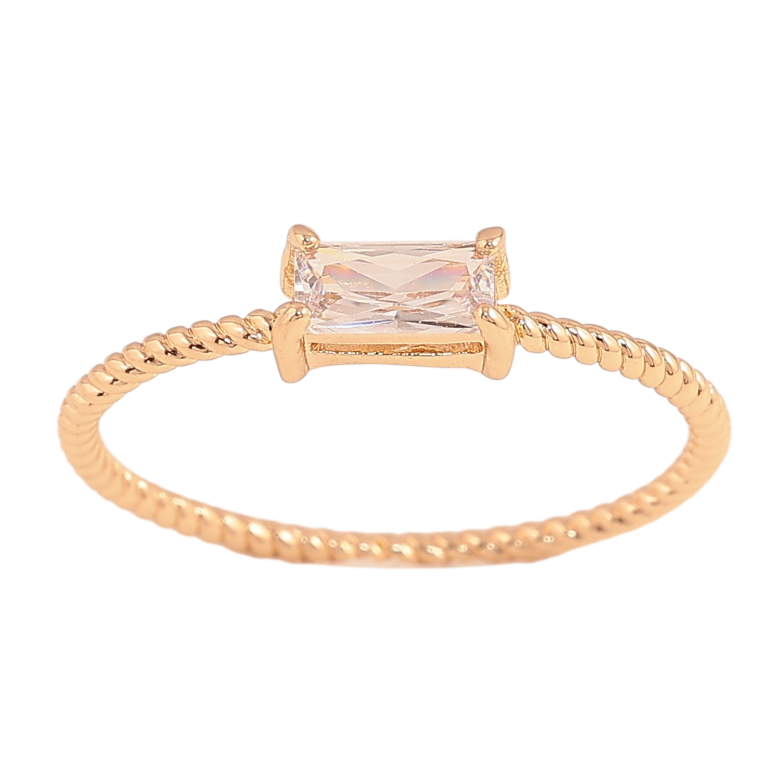 Каблучка Xuping колір Позолота 18K "Кристал на тонкій шинці" фото №13 Каблучка Xuping колір Позолота 18K "Кристал на тонкій шинці" фото №13
