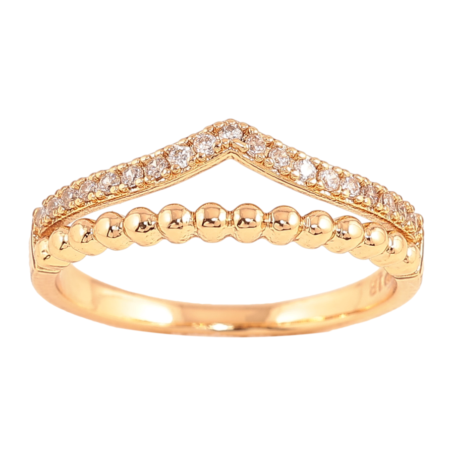 Кольцо Xuping цвет Позолота 18K "Узор с кристаллами" фото №1 Кольцо Xuping цвет Позолота 18K "Узор с кристаллами" фото №1