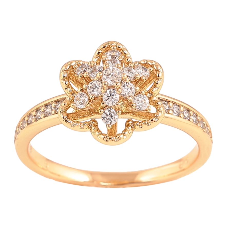 Каблучка Xuping колір Позолота 18K "Зірка з інкрустацією кристалами" фото №1 Каблучка Xuping колір Позолота 18K "Зірка з інкрустацією кристалами" фото №1
