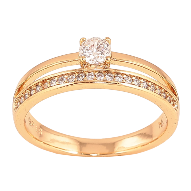 Кольцо Xuping цвет Позолота 18K "Узор с кристаллами" фото №1 Кольцо Xuping цвет Позолота 18K "Узор с кристаллами" фото №1