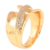 Кольцо Xuping цвет Позолота 18K "Узор с кристаллами" фото №2 Кольцо Xuping цвет Позолота 18K "Узор с кристаллами" фото №2