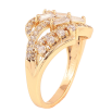 Кольцо Xuping цвет Позолота 18K "Узор с кристаллами" фото №2 Кольцо Xuping цвет Позолота 18K "Узор с кристаллами" фото №2