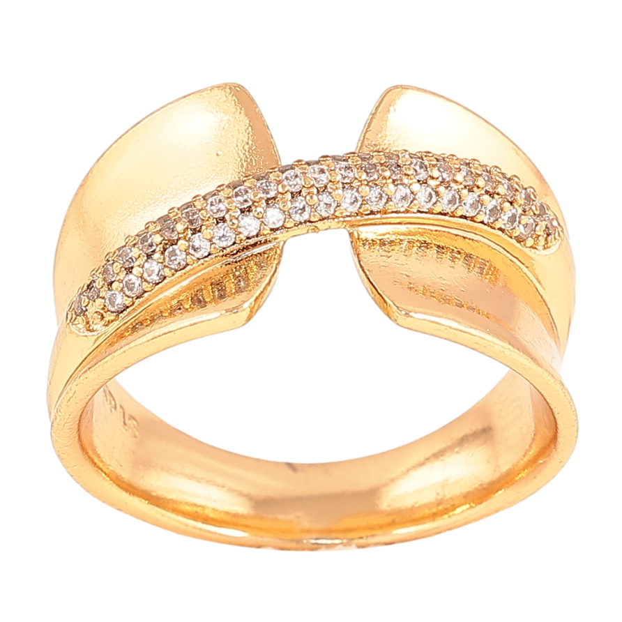 Кольцо Xuping цвет Позолота 18K "Узор с кристаллами" фото №1 Кольцо Xuping цвет Позолота 18K "Узор с кристаллами" фото №1