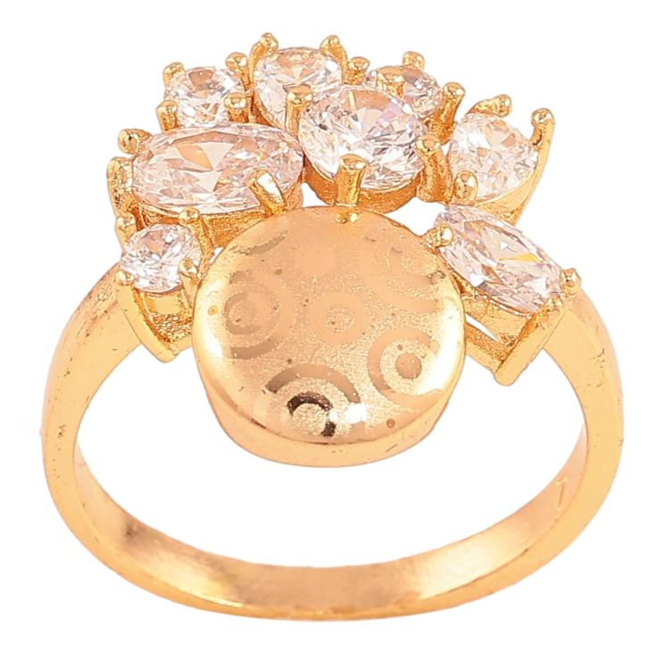 Каблучка Xuping колір Позолота 18K "Візерунок з напиленням і кристалами" фото №18