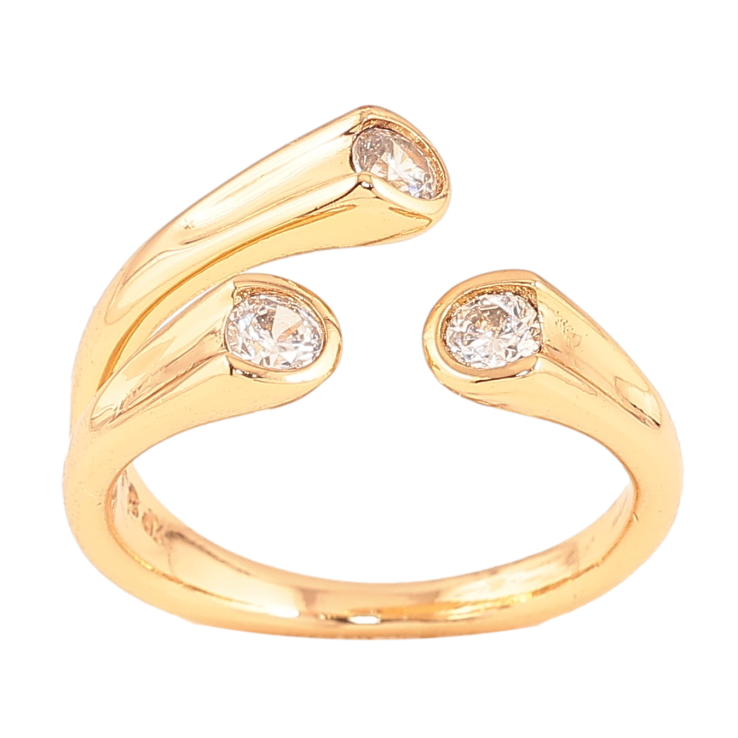 Кольцо Xuping цвет Позолота 18K "Узор с кристаллами" фото №24 Кольцо Xuping цвет Позолота 18K "Узор с кристаллами" фото №24