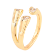 Кольцо Xuping цвет Позолота 18K "Узор с кристаллами"  фото №2