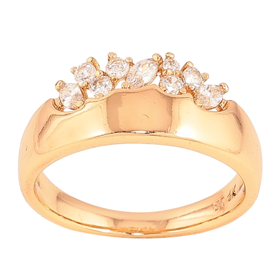 Кольцо Xuping цвет Позолота 18K "Узор с кристаллами" фото №1 Кольцо Xuping цвет Позолота 18K "Узор с кристаллами" фото №1