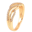 Кольцо Xuping цвет Позолота 18K "Узор с кристаллами" фото №2 Кольцо Xuping цвет Позолота 18K "Узор с кристаллами" фото №2