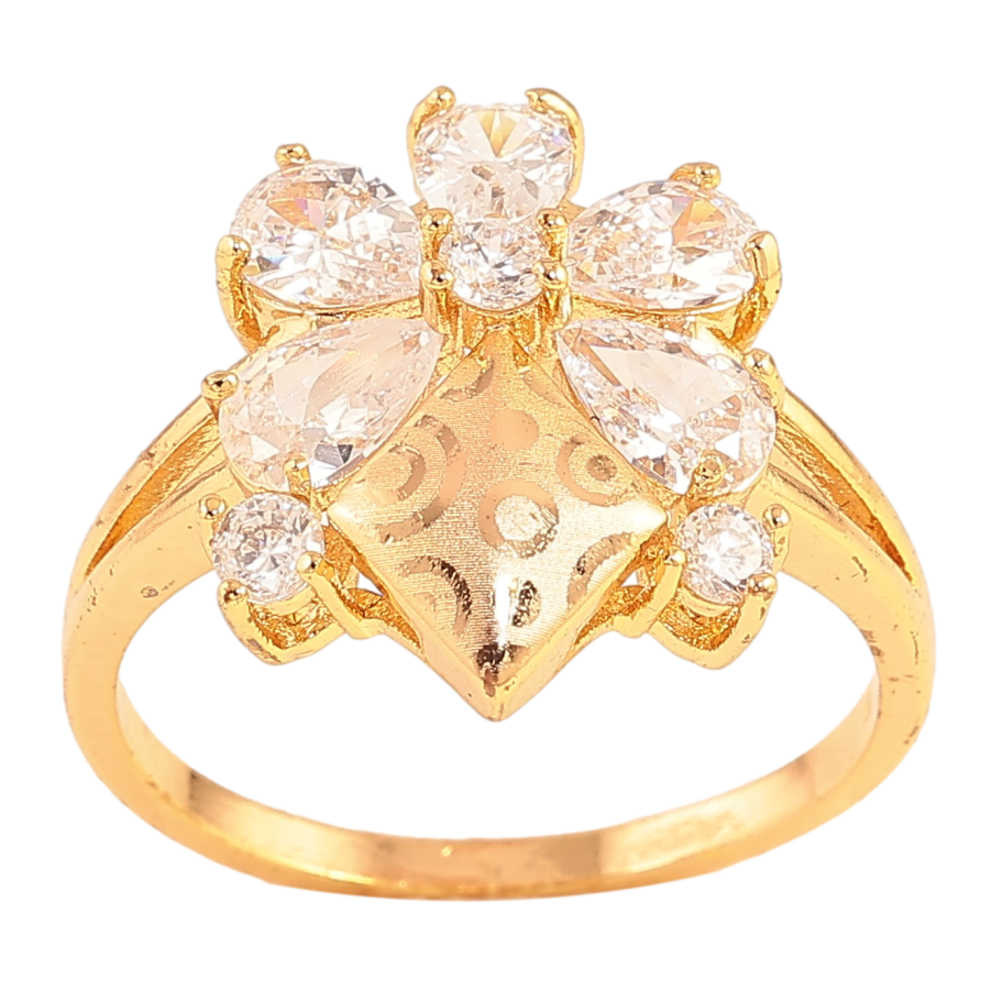 Кольцо Xuping цвет Позолота 18K "Узор напылением с кристаллами" фото №1