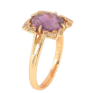 Кольцо Xuping цвет Позолота 18K "Узор с сиреневым кристаллом" фото №2 Кольцо Xuping цвет Позолота 18K "Узор с сиреневым кристаллом" фото №2