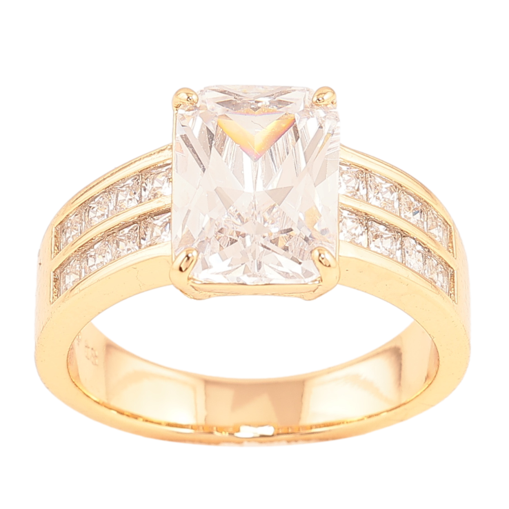 Каблучка Xuping колір Позолота 18K "Візерунок з інкрустацією кристалами" фото №10