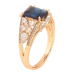 Кольцо Xuping цвет Позолота 18K "Узор с синим кристаллом" фото №2 Кольцо Xuping цвет Позолота 18K "Узор с синим кристаллом" фото №2