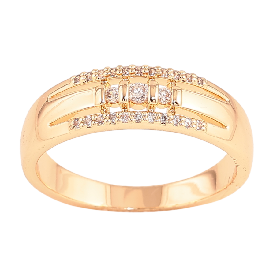 Кольцо Xuping цвет Позолота 18K "Узор с кристаллами" фото №1 Кольцо Xuping цвет Позолота 18K "Узор с кристаллами" фото №1