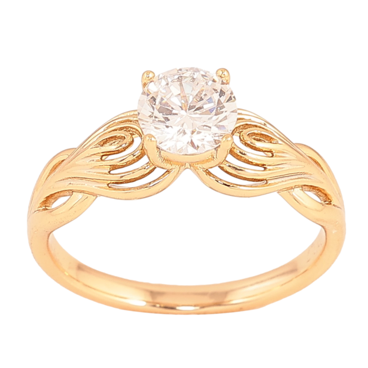 Кольцо Xuping цвет Позолота 18K "Узор с кристаллом" фото №9 Кольцо Xuping цвет Позолота 18K "Узор с кристаллом" фото №9