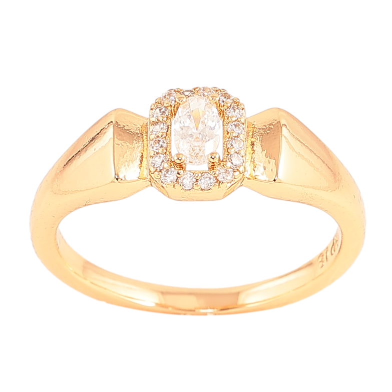 Кольцо Xuping цвет Позолота 18K "Узор с кристаллами" фото №1 Кольцо Xuping цвет Позолота 18K "Узор с кристаллами" фото №1