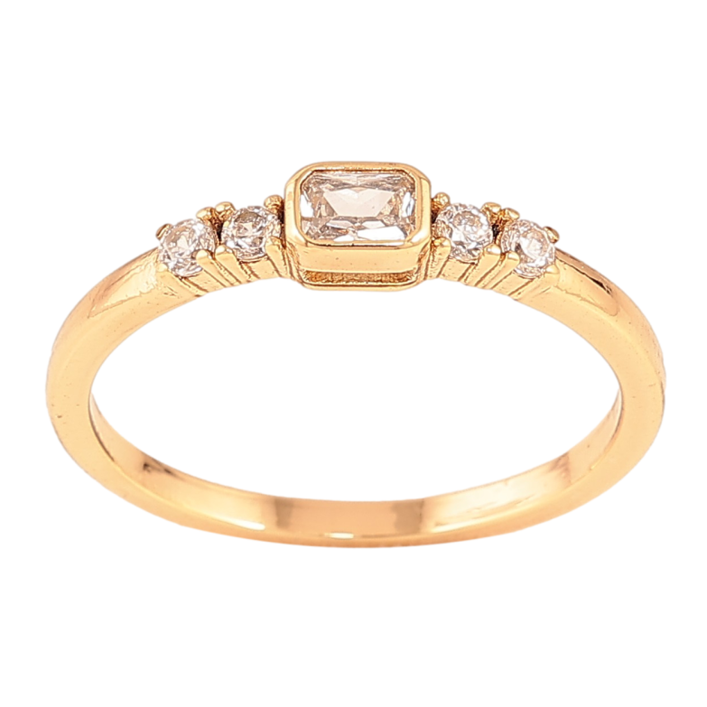 Каблучка Xuping колір Позолота 18K "Візерунок з кристалами"  фото №11
