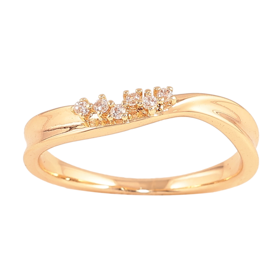 Кольцо Xuping цвет Позолота 18K "Узор с кристаллами" фото №1 Кольцо Xuping цвет Позолота 18K "Узор с кристаллами" фото №1