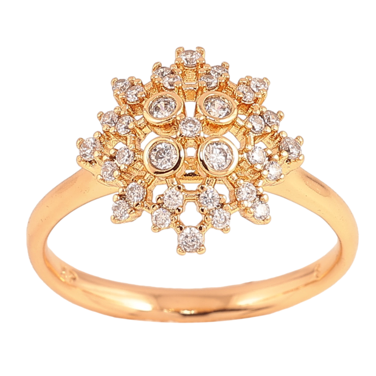 Кольцо Xuping цвет Позолота 18K "Узор с кристаллами" фото №22 Кольцо Xuping цвет Позолота 18K "Узор с кристаллами" фото №22