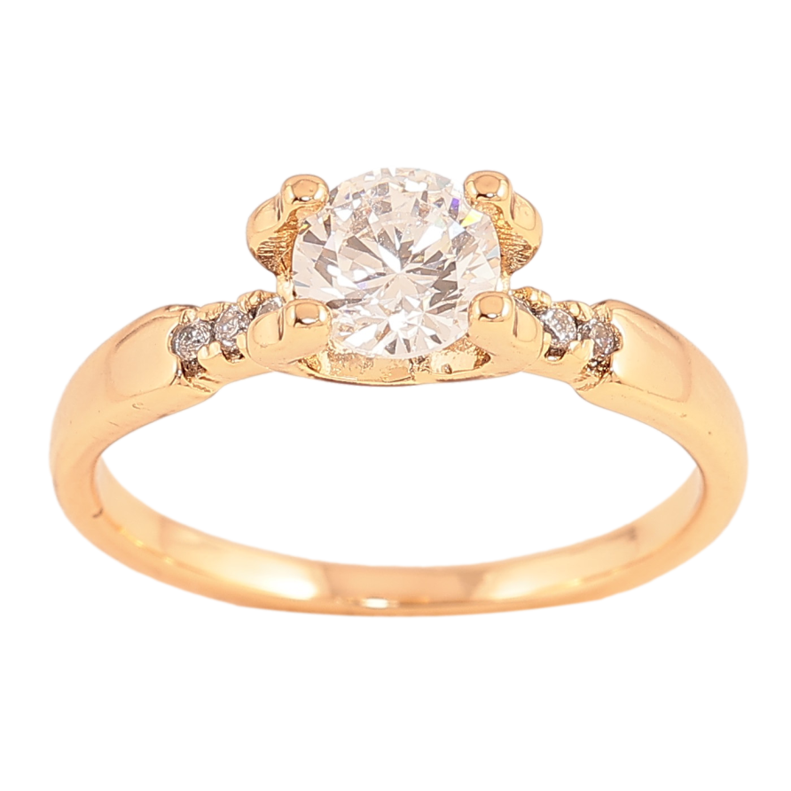 Каблучка Xuping колір Позолота 18K "Візерунок з кристалами" фото №1